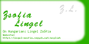 zsofia lingel business card